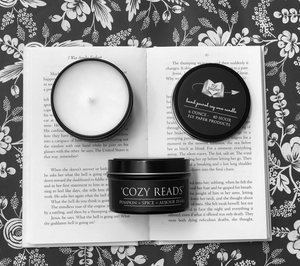 'Cozy Reads' 6 oz Bookish Tin Candle