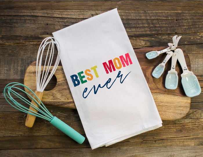 Best Mom Ever colorblock | Gift Towel