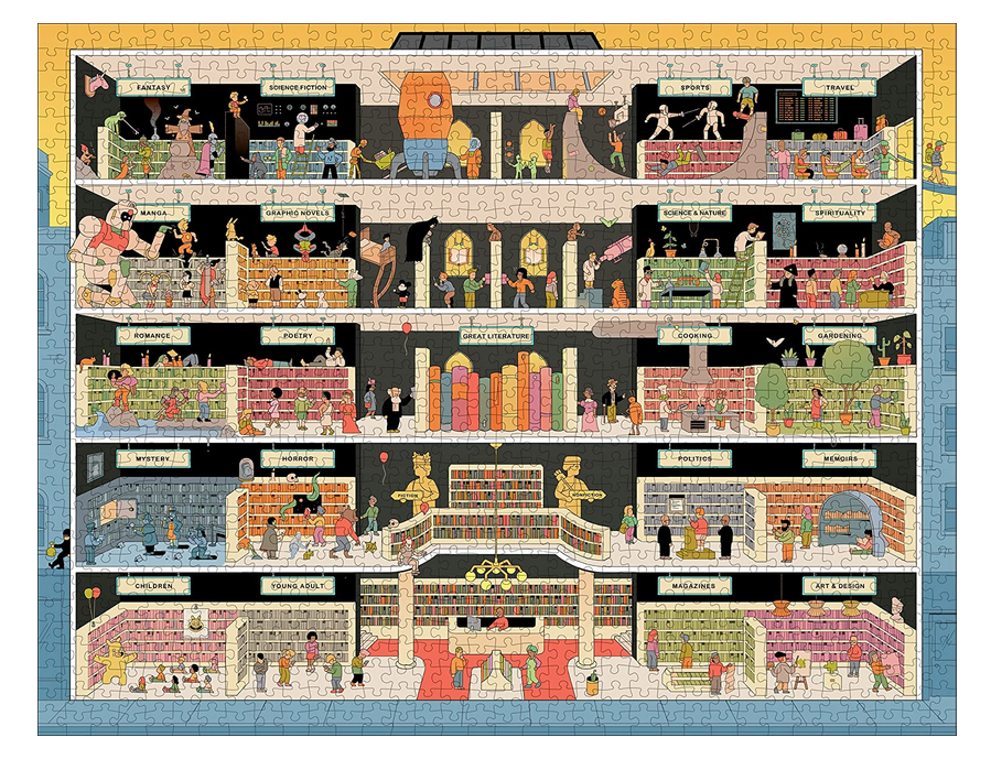 In the Bookstore: 1000 Piece Puzzle