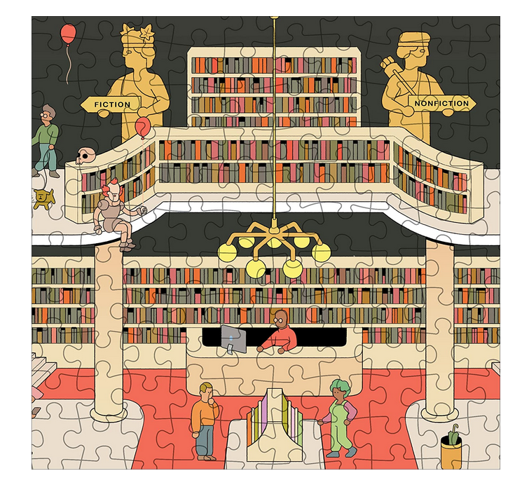 In the Bookstore: 1000 Piece Puzzle