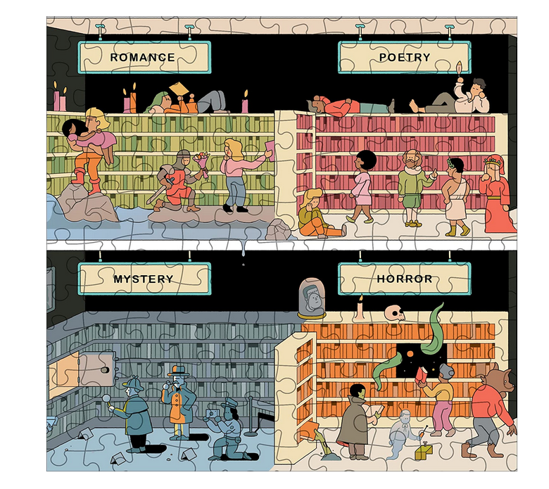 In the Bookstore: 1000 Piece Puzzle