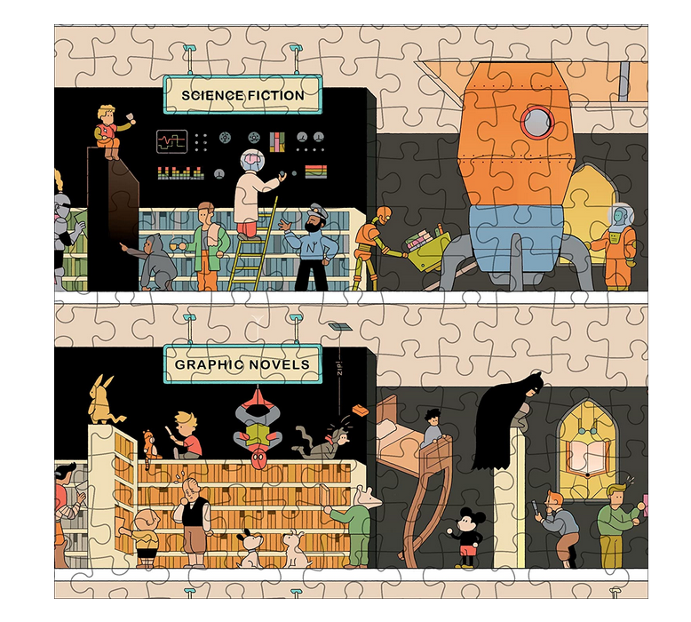 In the Bookstore: 1000 Piece Puzzle