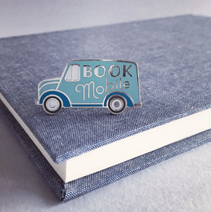 Bookmobile Enamel Pin - Library pin
