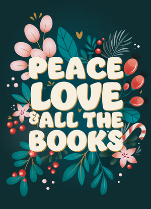 Peace, Love & All the Books Holiday Greeting Card