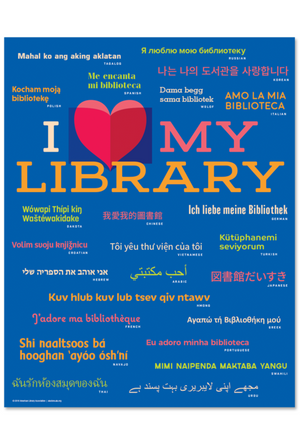 I Love My Library Poster