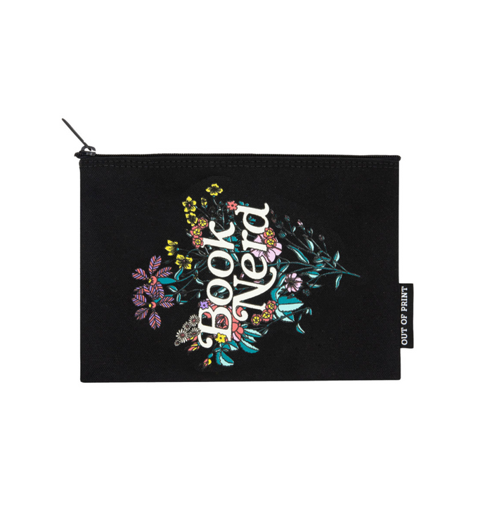 Book Nerd Floral pouch