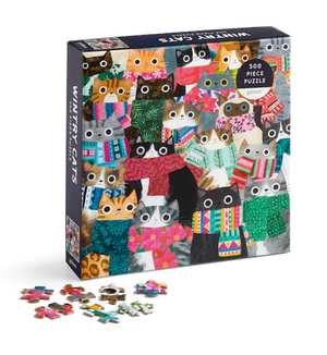 500PC Wintry Cats Puzzle