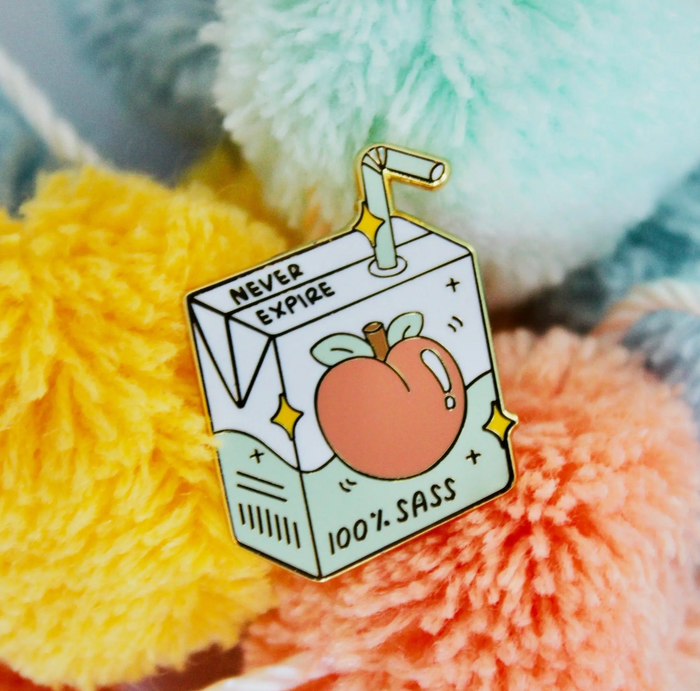 100% Sass Enamel Pin