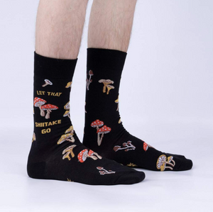 Let that Shiitake Go Crew Socks