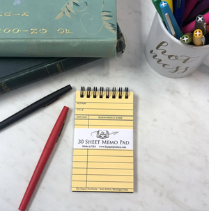 Vintage Nostalgia Library Card Memo Pad