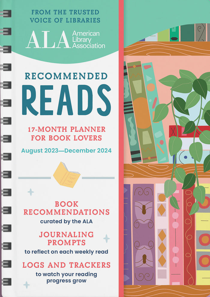 The American Library Association Recommended Reads and 2024 Planner: A 17-Month Book Log Organizer with Stickers