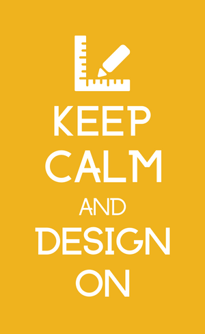 Keep Calm and Design On - Sticker