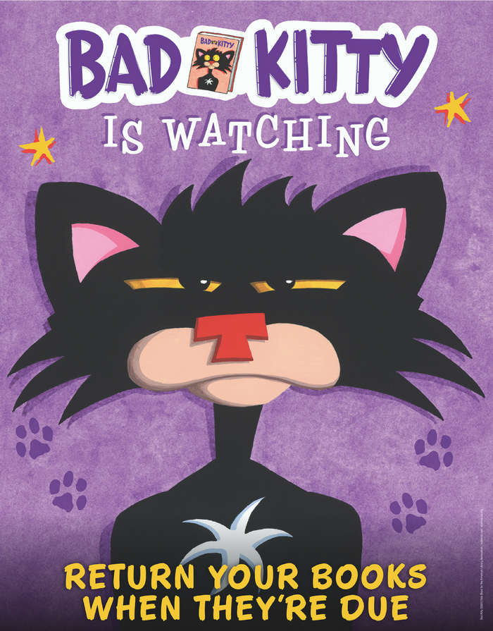 Bad Kitty is Watching Poster