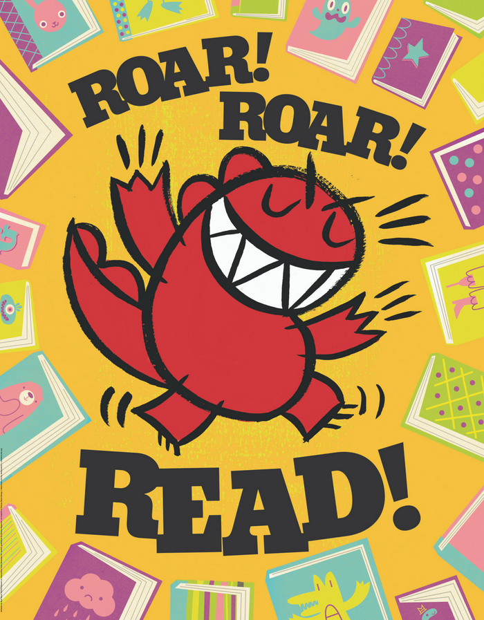 Dinosaur vs. Reading Poster