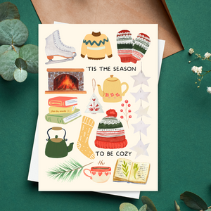 'Tis the Season to be Cozy - Holiday Greeting Card
