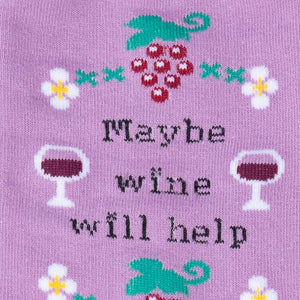 Maybe Wine Will Help Women's Crew Socks