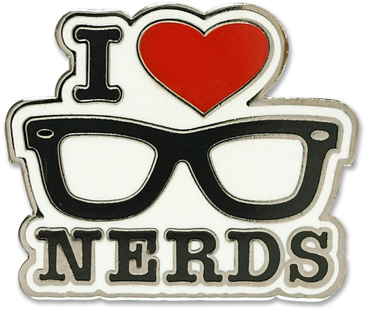I Love Nerd Enamel Pin